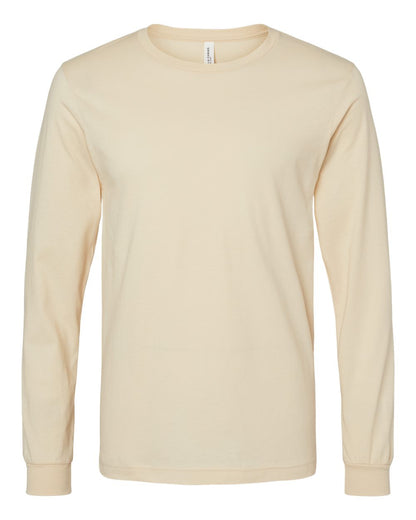 BELLA + CANVAS 3501 Unisex Jersey Long Sleeve Tee - Soft Cream - Front View