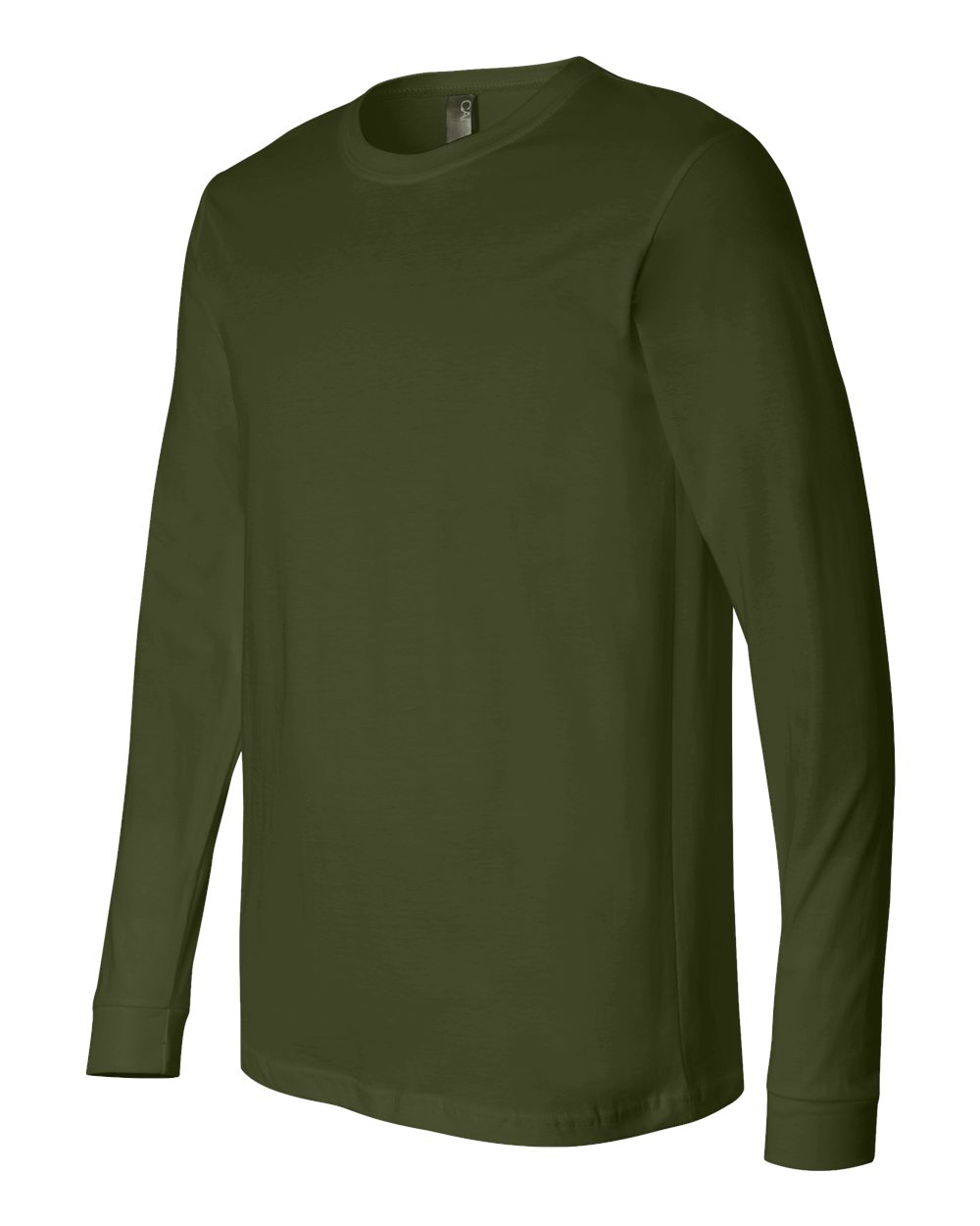 BELLA + CANVAS 3501 Unisex Jersey Long Sleeve Tee - Olive - Side View