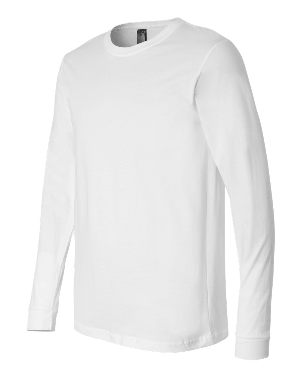 BELLA + CANVAS 3501 Unisex Jersey Long Sleeve Tee - White - Side View