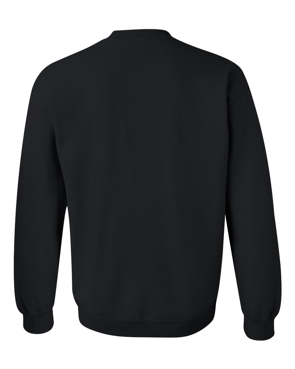 Gildan 18000 Unisex Heavy Blend™ Crewneck Sweatshirt - Black - Back View