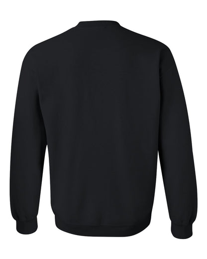 Gildan 18000 Unisex Heavy Blend™ Crewneck Sweatshirt - Black - Back View