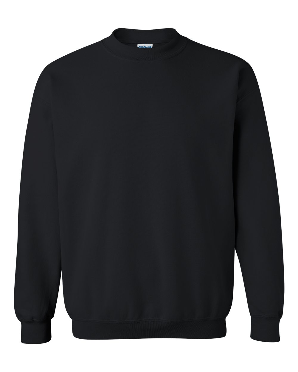 Gildan 18000 Unisex Heavy Blend™ Crewneck Sweatshirt - Black - Front View