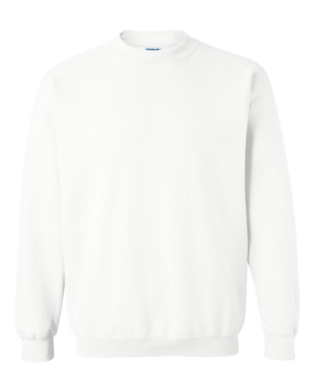 Gildan 18000 Unisex Heavy Blend™ Crewneck Sweatshirt - White - Front View