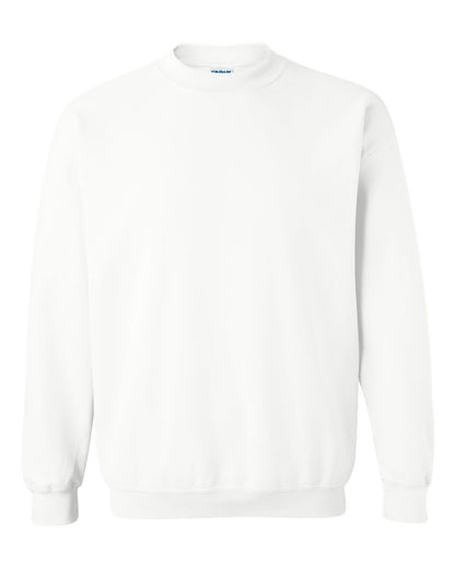 Gildan 18000 Unisex Heavy Blend™ Crewneck Sweatshirt - White - Front View