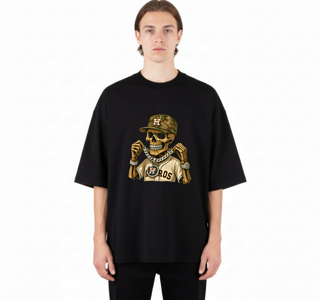 Distressed TX Longhorn Skull – Texas DTF Transfer