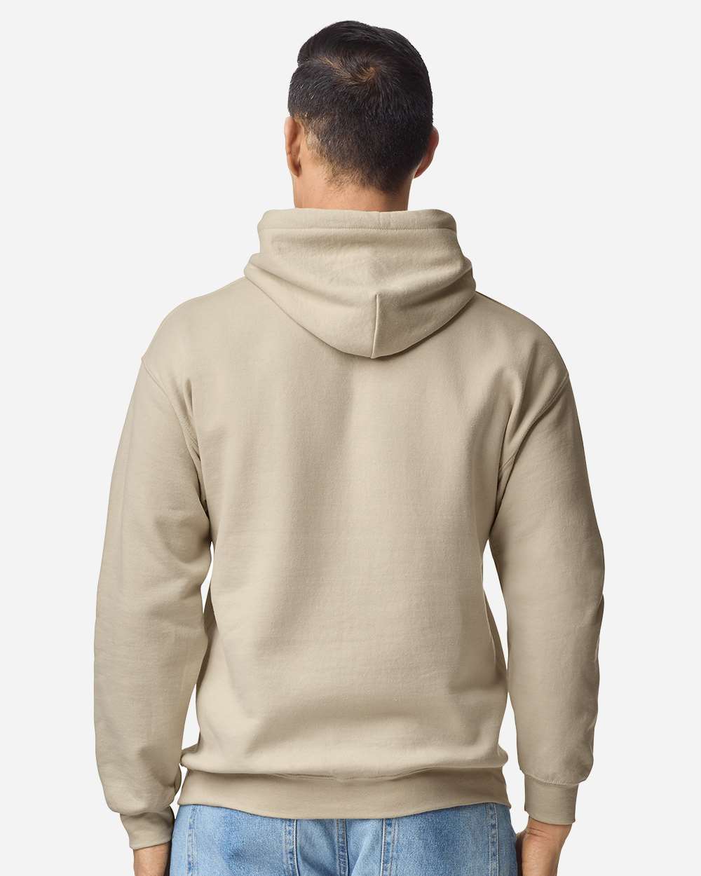 Gildan 18500 Unisex Heavy Blend™ Hooded Sweatshirt - Sand - On Model Back