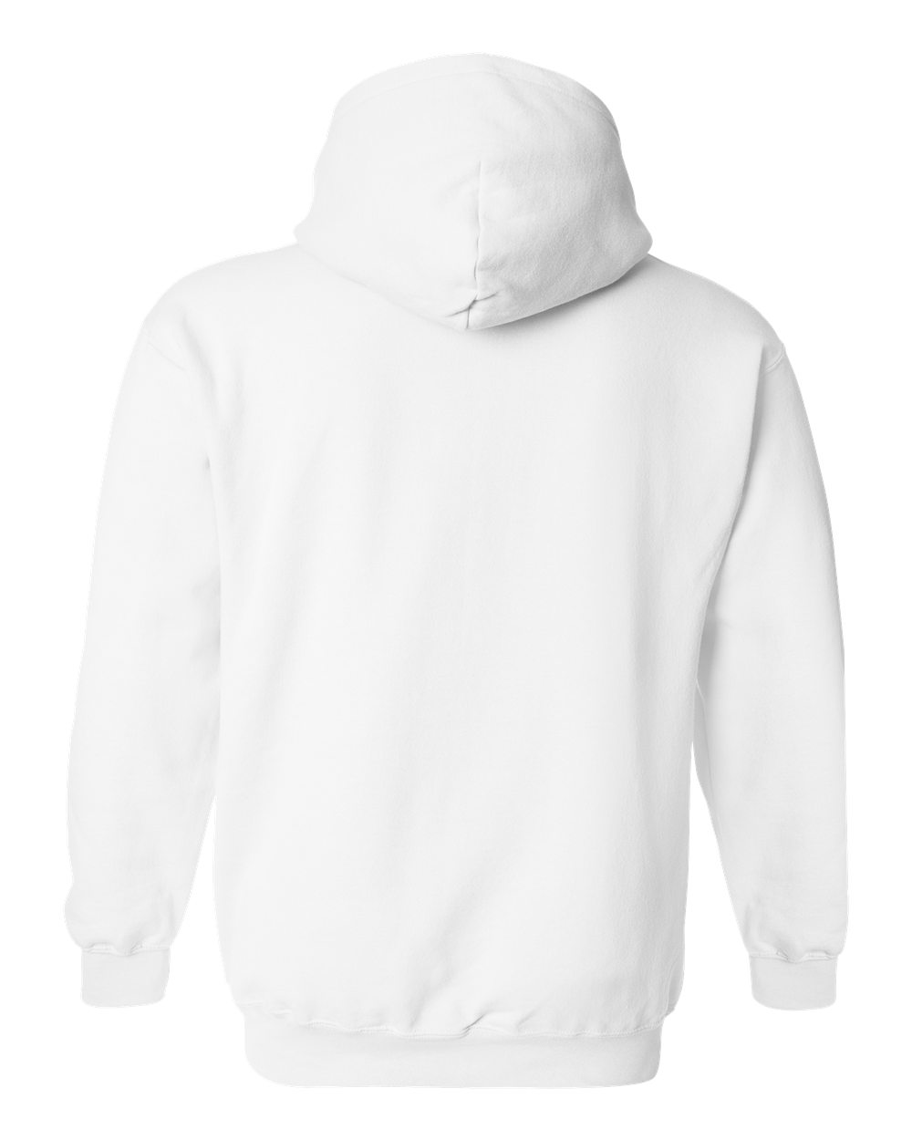 Gildan 18500 Unisex Heavy Blend™ Hooded Sweatshirt - White - Back View