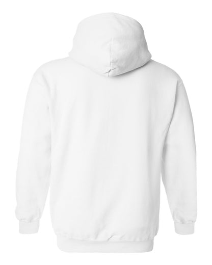 Gildan 18500 Unisex Heavy Blend™ Hooded Sweatshirt - White - Back View