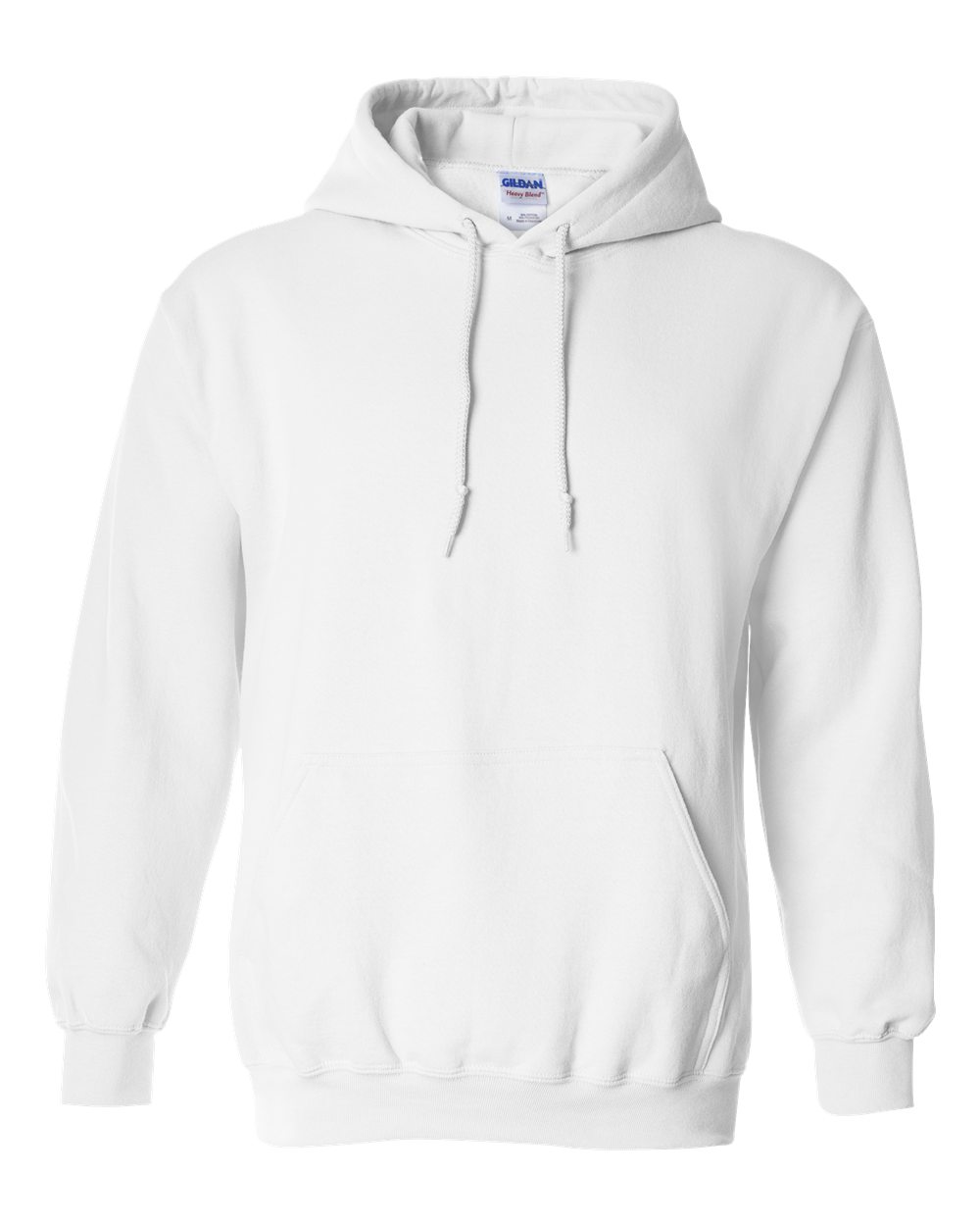 Gildan 18500 Unisex Heavy Blend™ Hooded Sweatshirt - White - Front View
