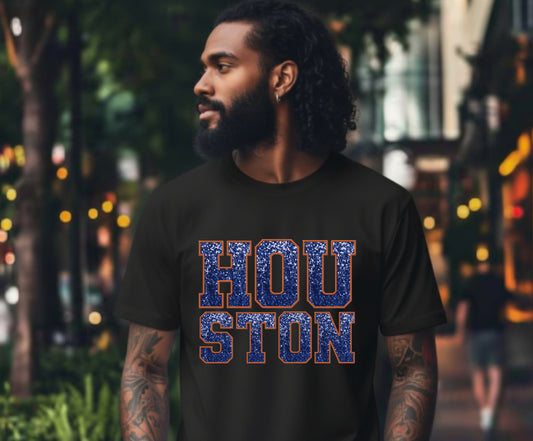 HOUSTON TEXAS Cow Skull & Stars – Texas DTF Transfer