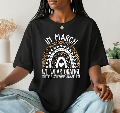 In March We Wear Orange Ribbon MS Warrior Multiple Sclerosis Awareness – Awareness DTF Transfer