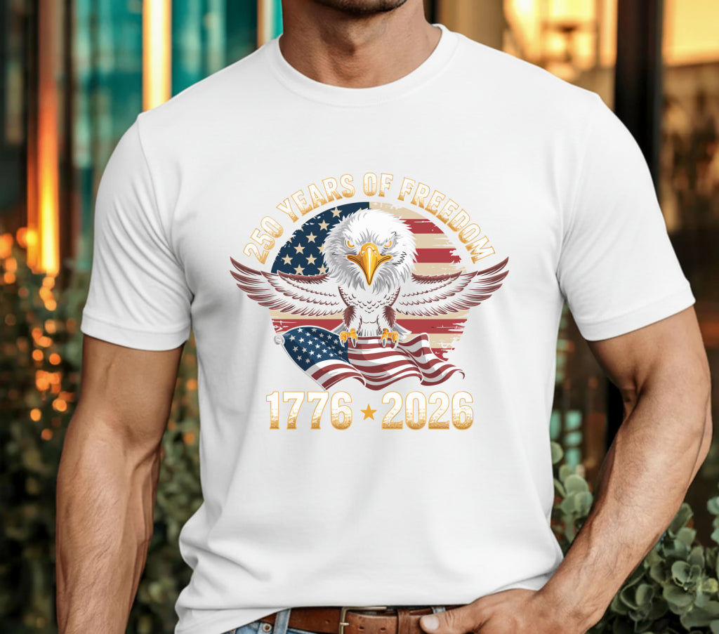 USA 250 America Est. 1776 Patriotic Eagle – DTF Transfer