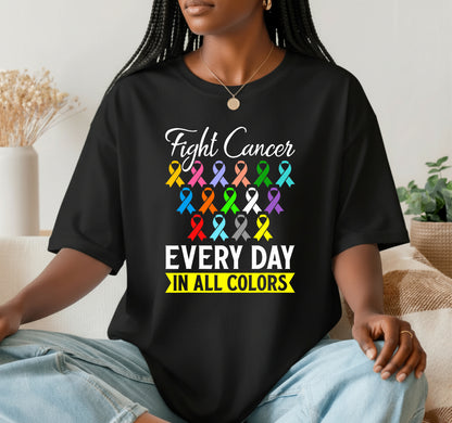 Fight Cancer Every Day – Rainbow Awareness DTF Transfer