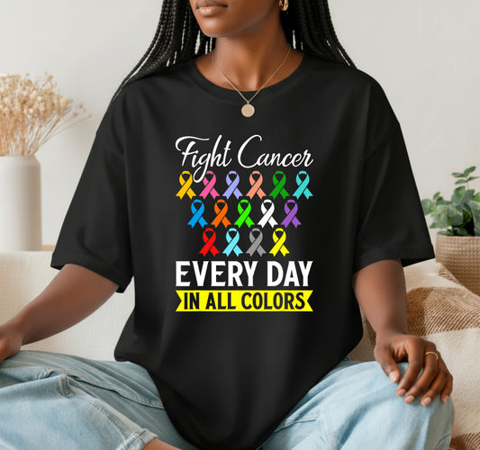 Fight Cancer Every Day – Rainbow Awareness DTF Transfer
