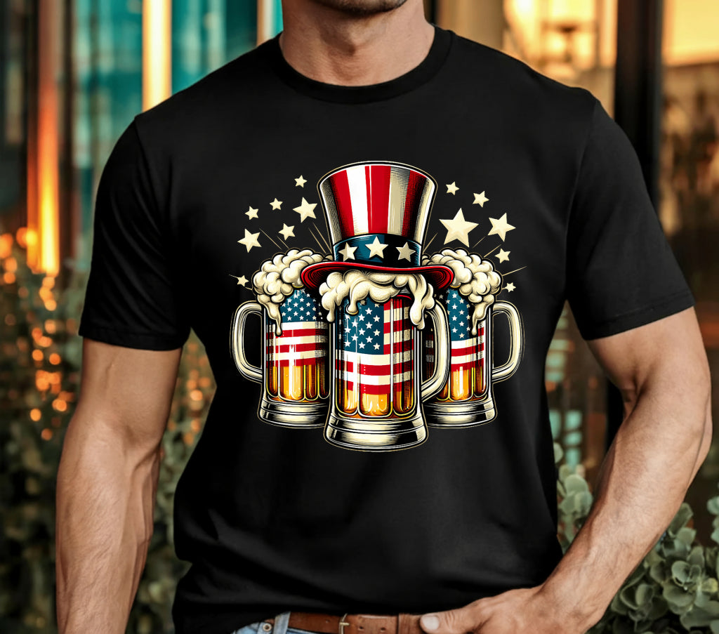 Home of the Free American Flag Heart – 4th of July DTF Transfer