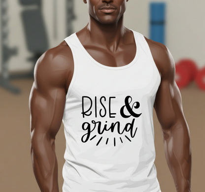 RISE AND GRIND GYM RAT – Gym Fitness DTF Transfer