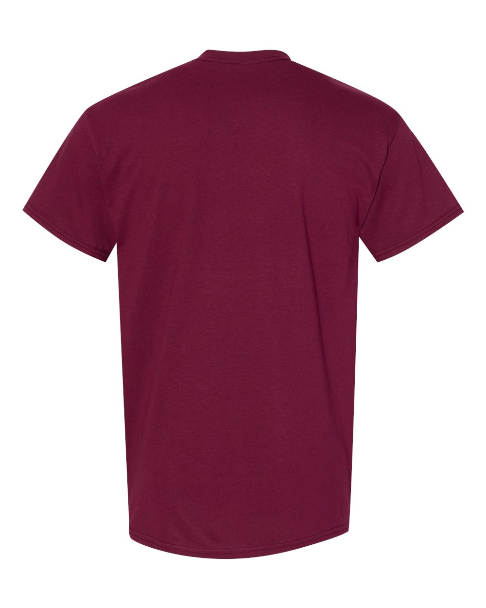 Gildan 5000 Unisex Heavy Cotton™ T-Shirt - Maroon - Back View