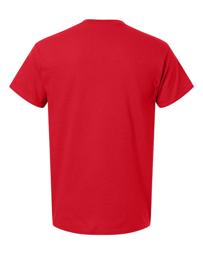 Gildan 5000 Unisex Heavy Cotton™ T-Shirt - Red - Back View