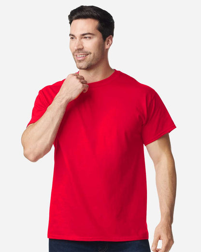 Gildan 5000 Unisex Heavy Cotton™ T-Shirt - Red - On Model Front