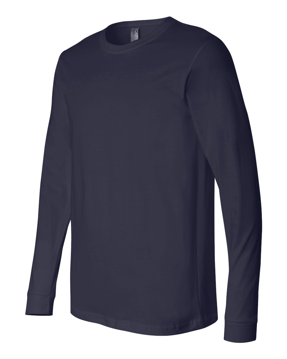BELLA + CANVAS 3501 Unisex Jersey Long Sleeve Tee - Navy - Side View