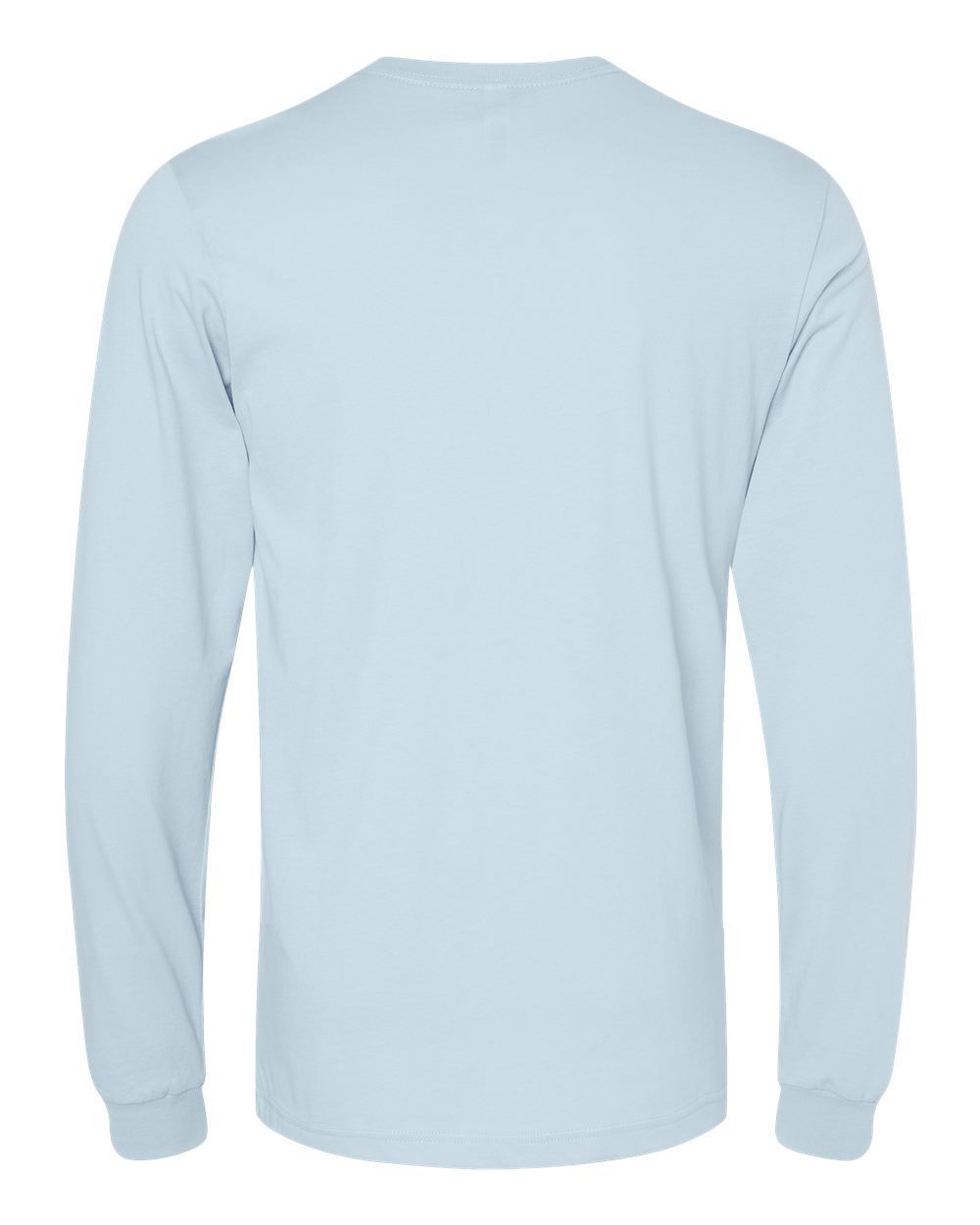 BELLA + CANVAS 3501 Unisex Jersey Long Sleeve Tee - Baby Blue - Back View