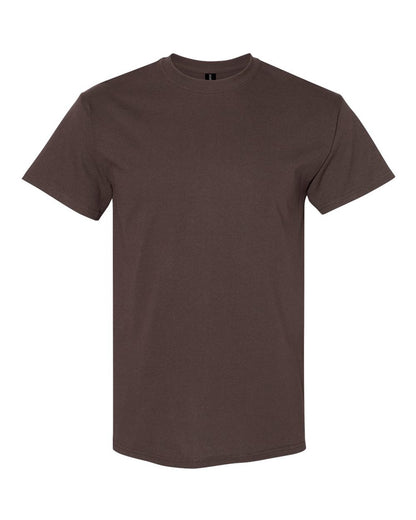 Gildan 5000 Unisex Heavy Cotton™ T-Shirt - Dark Chocolate - Front View