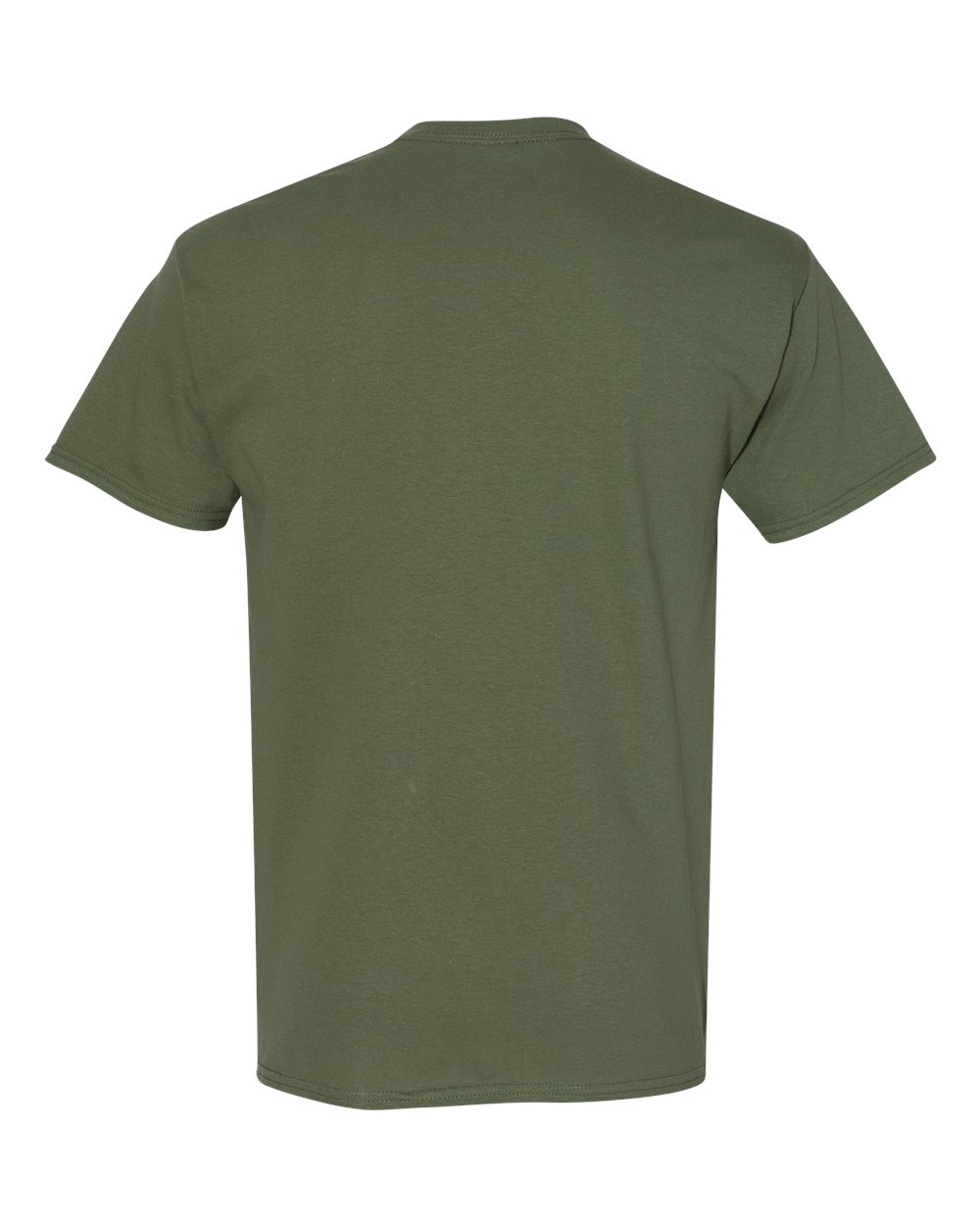 Gildan 5000 Unisex Heavy Cotton™ T-Shirt - Military Green - Back View