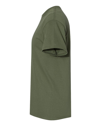 Gildan 5000 Unisex Heavy Cotton™ T-Shirt - Military Green - Direct Side