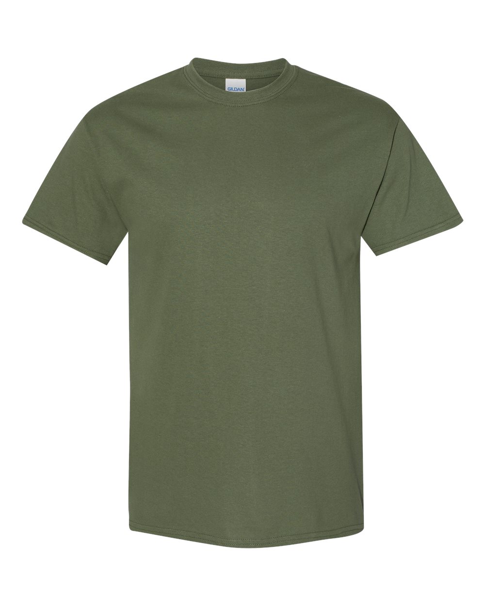 Gildan 5000 Unisex Heavy Cotton™ T-Shirt - Military Green - Front View
