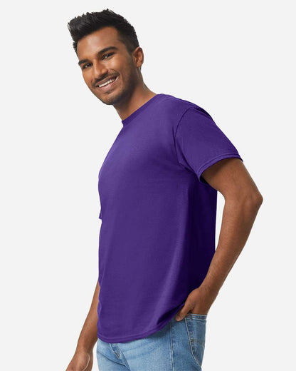 Gildan 5000 Unisex Heavy Cotton™ T-Shirt - Purple - On Model Side