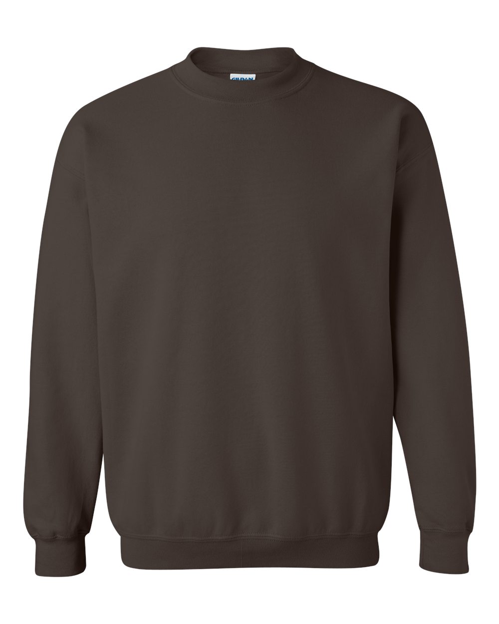 Gildan 18000 Unisex Heavy Blend™ Crewneck Sweatshirt - Dark Chocolate - Front View