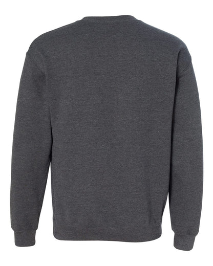 Gildan 18000 Unisex Heavy Blend™ Crewneck Sweatshirt - Dark Heather - Back View