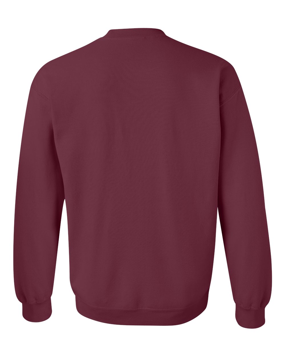 Gildan 18000 Unisex Heavy Blend™ Crewneck Sweatshirt - Maroon - Back View