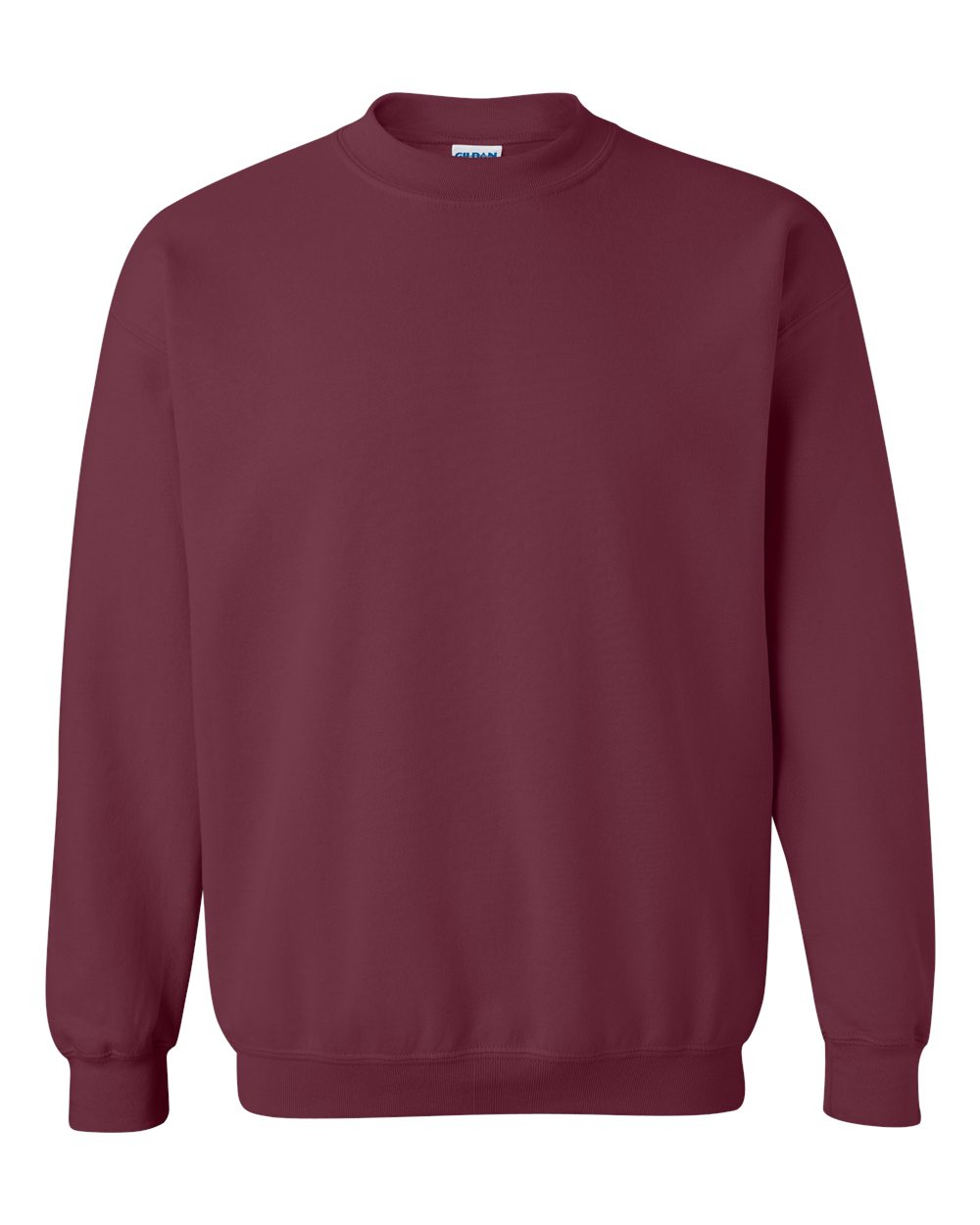 Gildan 18000 Unisex Heavy Blend™ Crewneck Sweatshirt - Maroon - Front View