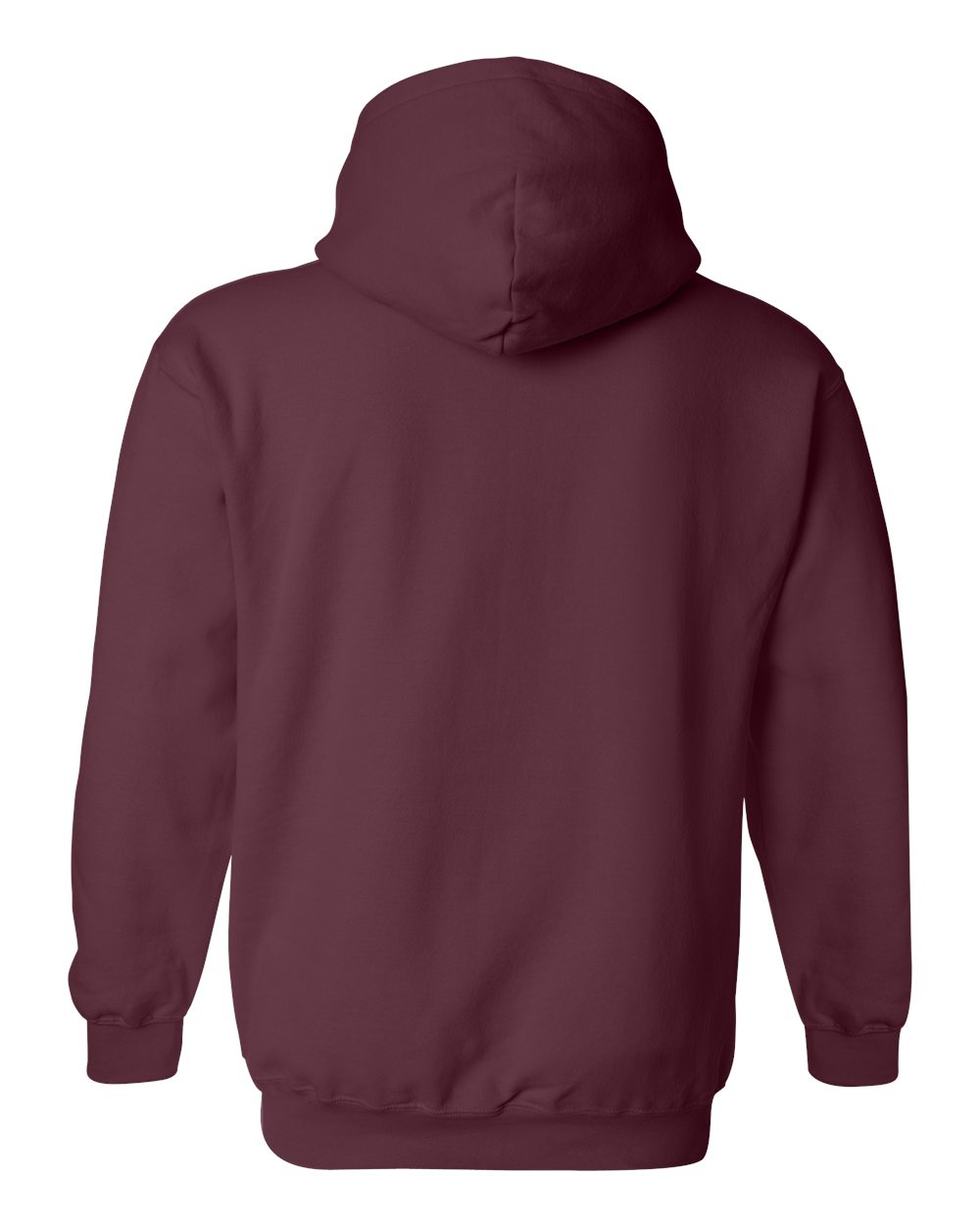Gildan 18500 Unisex Heavy Blend™ Hooded Sweatshirt - Maroon - Back View