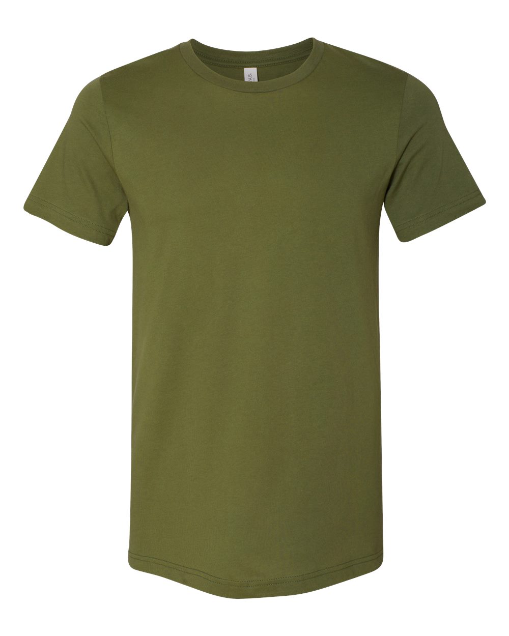 BELLA + CANVAS 3001 Jersey Tee - Olive - Front View