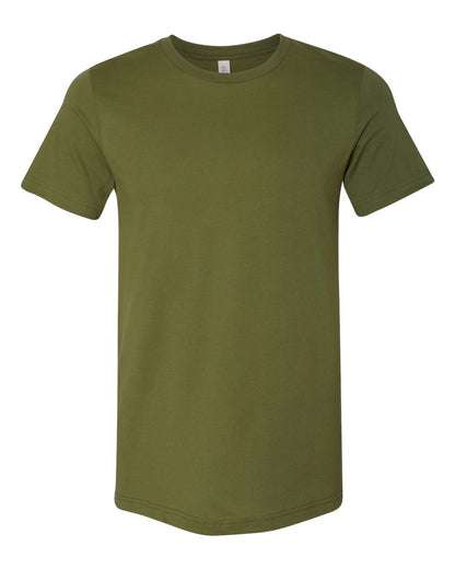 BELLA + CANVAS 3001 Jersey Tee - Olive - Front View