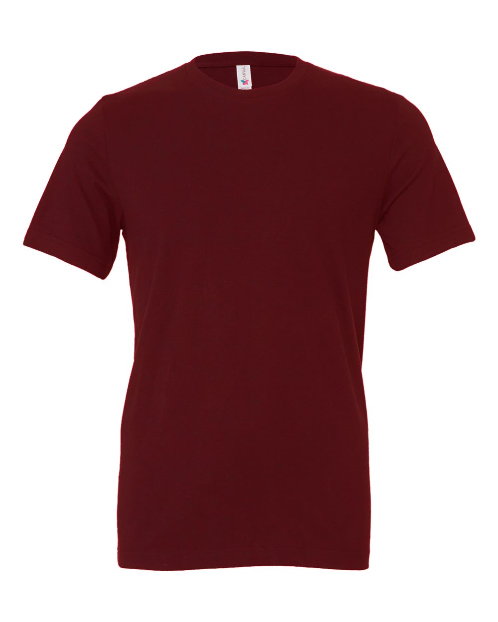 BELLA + CANVAS 3001 Jersey Tee - Maroon - Front View