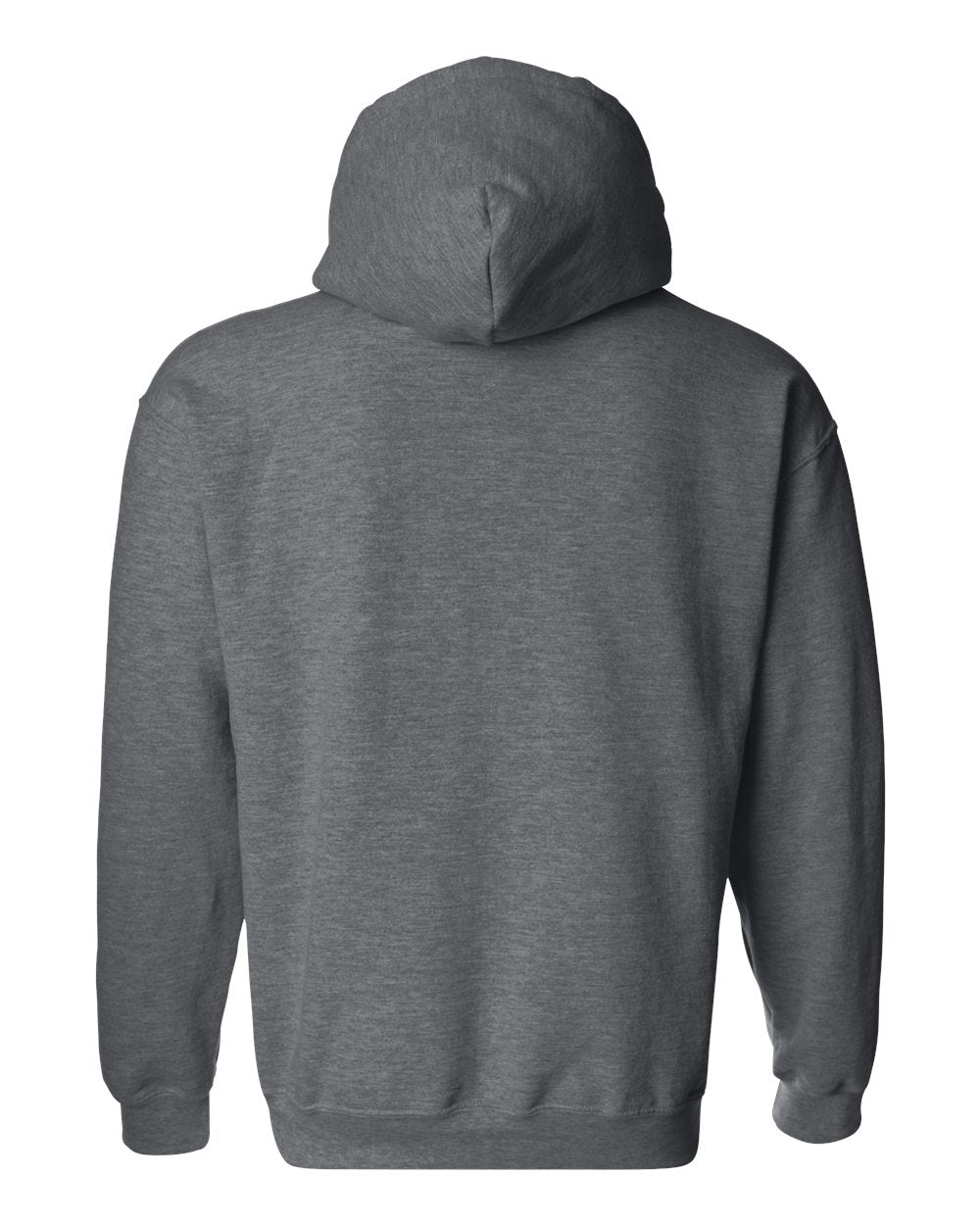 Gildan 18500 Unisex Heavy Blend™ Hooded Sweatshirt - Dark Heather - Back View