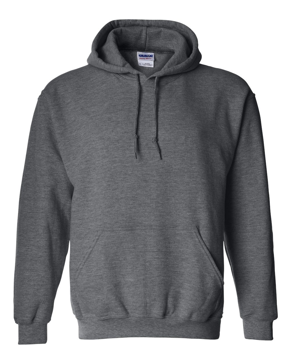 Gildan 18500 Unisex Heavy Blend™ Hooded Sweatshirt - Dark Heather - Front View