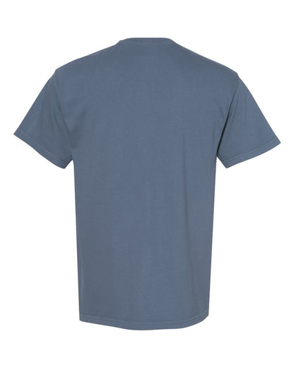 Comfort Colors 1717 Unisex Garment-Dyed Heavyweight T-Shirt - Blue Jean - Back View