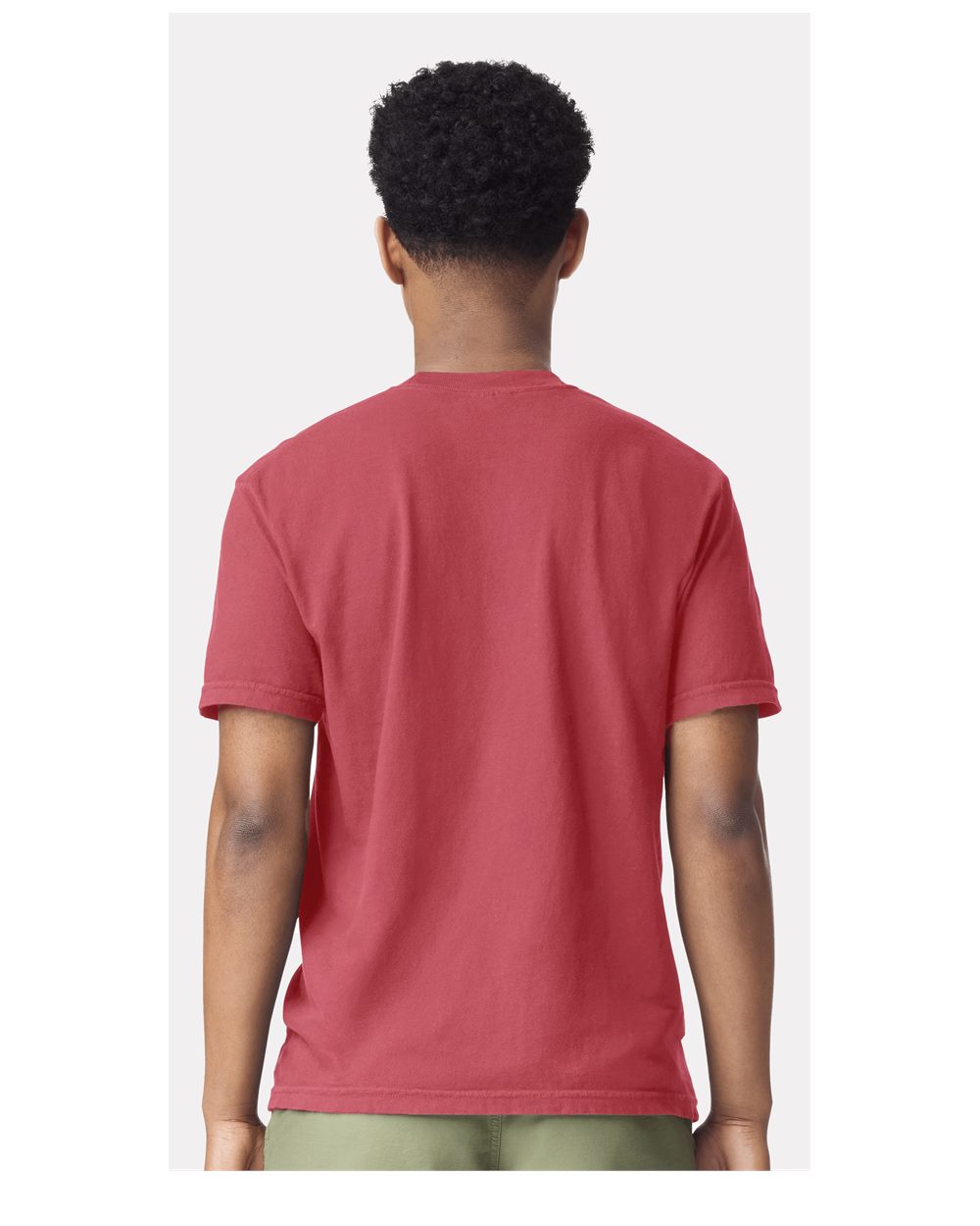 Comfort Colors 1717 Unisex Garment-Dyed Heavyweight T-Shirt - Chili - On Model Back