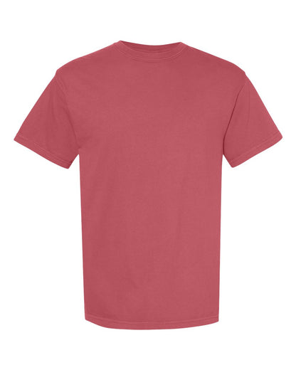 Comfort Colors 1717 Unisex Garment-Dyed Heavyweight T-Shirt - Crimson - Front View