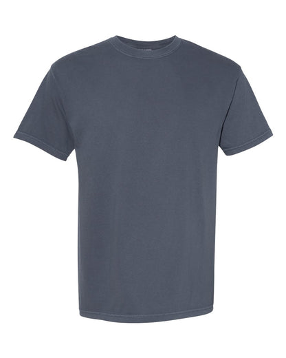 Comfort Colors 1717 Unisex Garment-Dyed Heavyweight T-Shirt - Denim - Front View