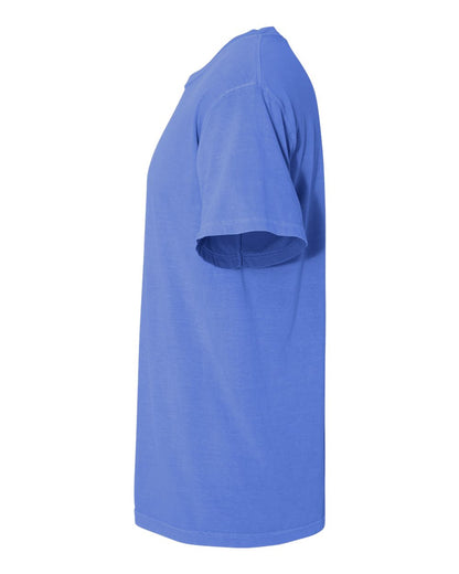 Comfort Colors 1717 Unisex Garment-Dyed Heavyweight T-Shirt - Flo Blue - Direct Side