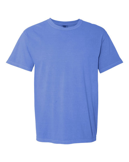 Comfort Colors 1717 Unisex Garment-Dyed Heavyweight T-Shirt - Flo Blue - Front View