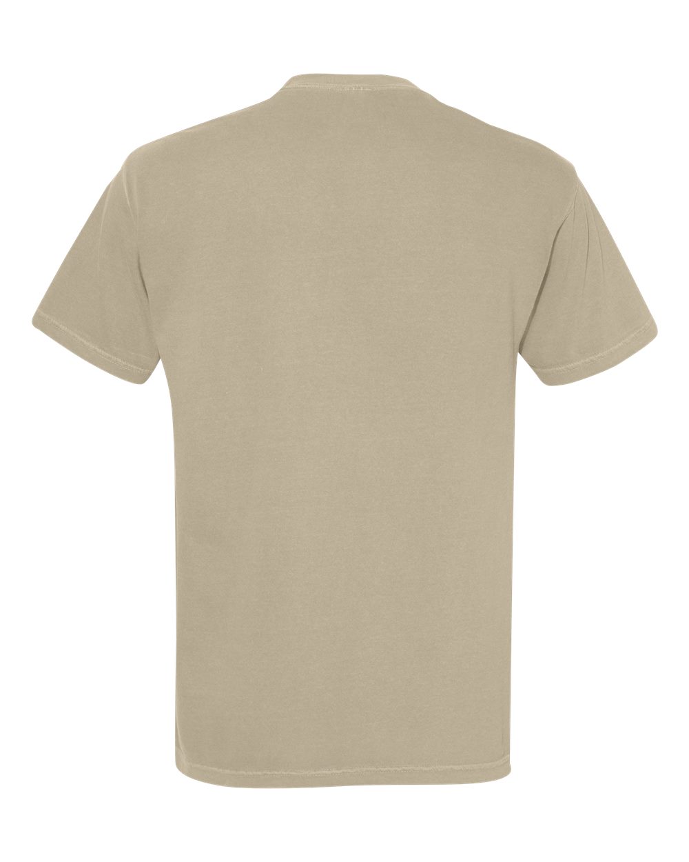 Comfort Colors 1717 Unisex Garment-Dyed Heavyweight T-Shirt - Khaki - Back View