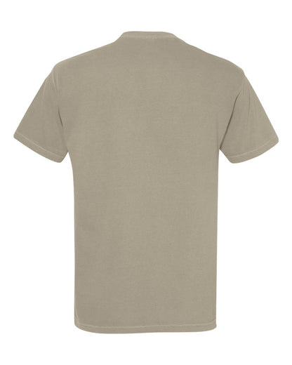 Comfort Colors 1717 Unisex Garment-Dyed Heavyweight T-Shirt - Sandstone - Back View