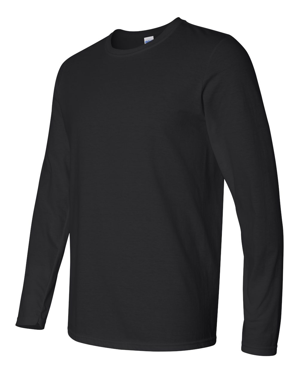 Gildan 64400 Unisex Softstyle® Long Sleeve T-Shirt - Black - Side View