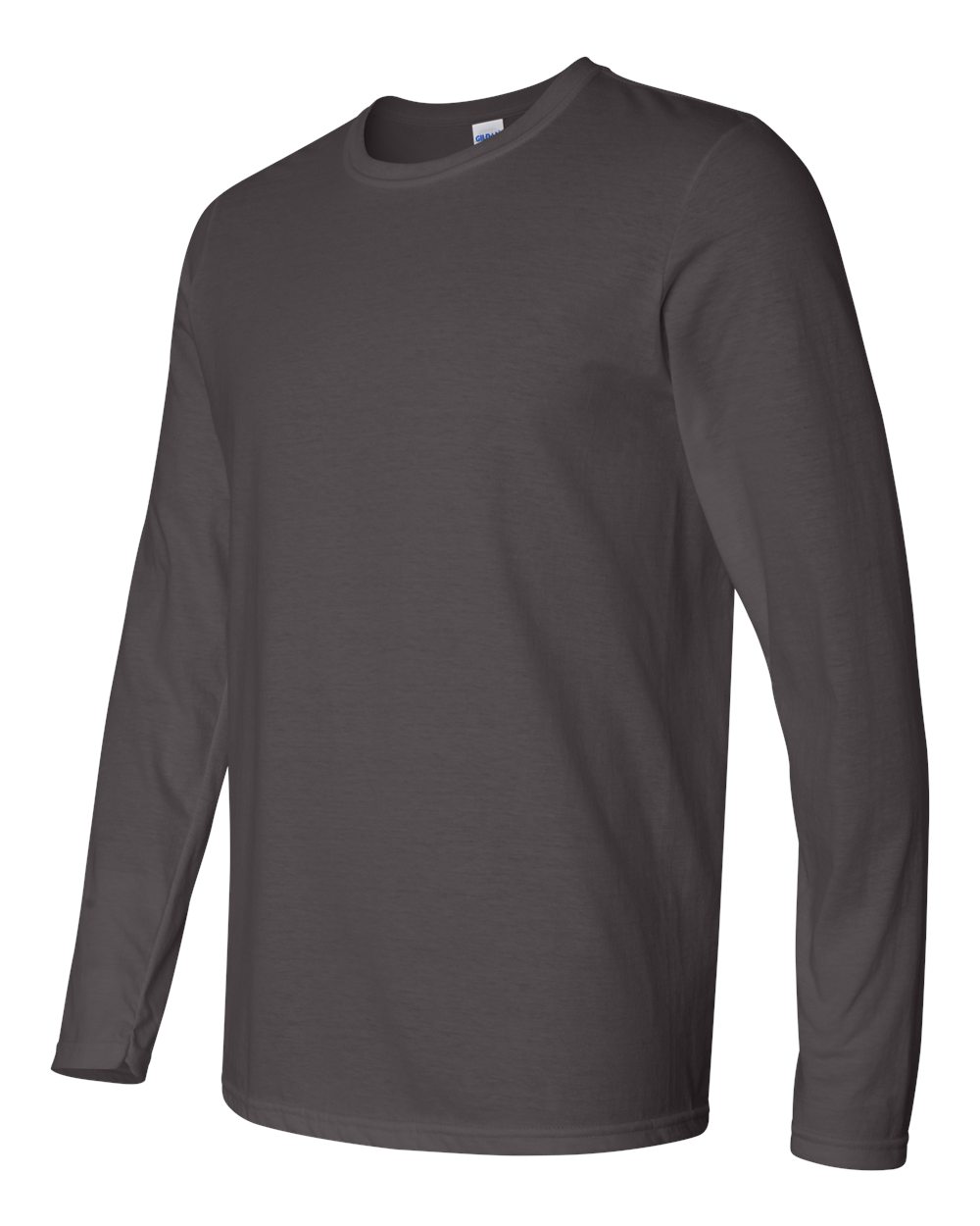 Gildan 64400 Unisex Softstyle® Long Sleeve T-Shirt - Charcoal - Side View
